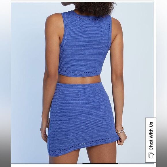 LA HEARTS "ROSIE" CROCHETED CROPPED TANK NWT- size LARGE - Picture 4 of 9